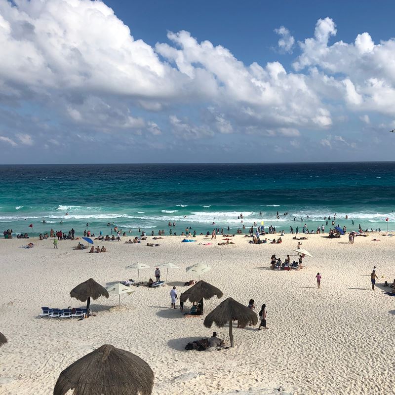 Vista de Playa Tortugas en Cancún 