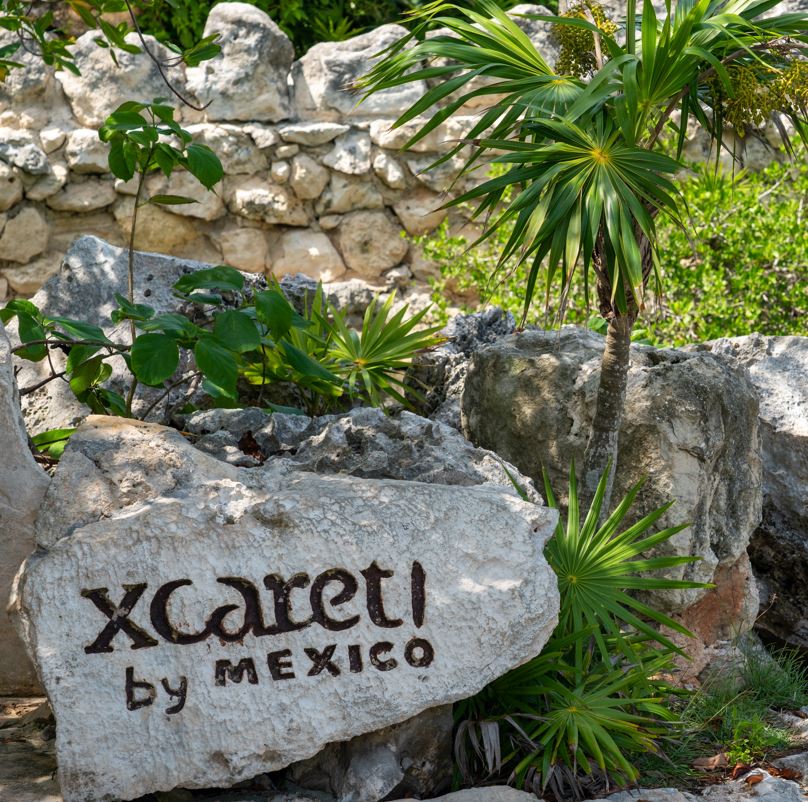 Letrero del Parque Temático Xcaret
