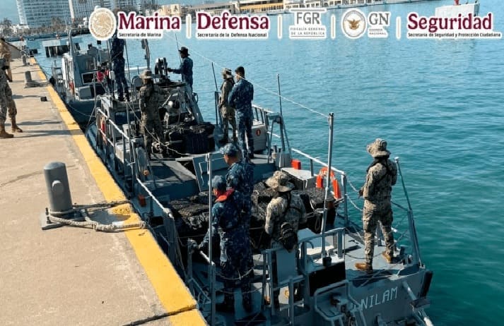 Navy agarra 1.5 toneladas de cocaína frente a la costa de Jalisco