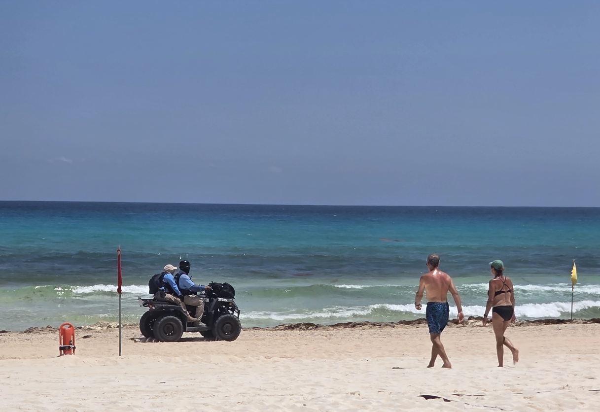 Sargassum Septiembre Zona hotelera de Cancún