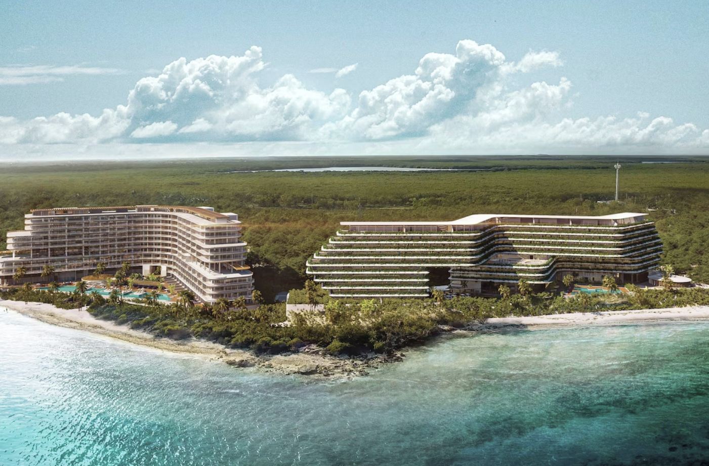 Vista exterior de ambos edificios.