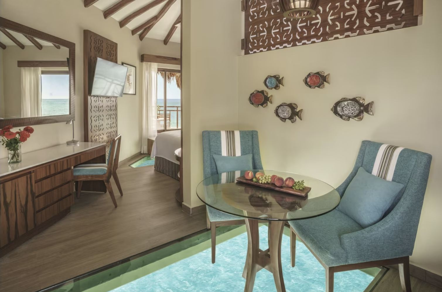 Suites con piso de vidrio