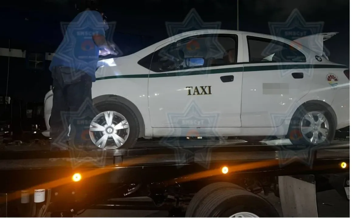 Detenidos dos jóvenes armados por amenazar a taxista de Cancún antes de robar taxi
