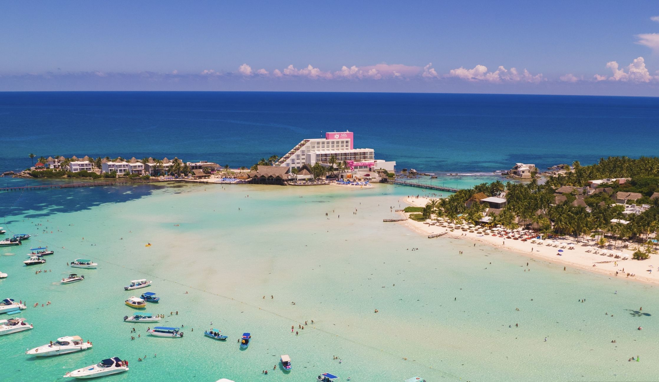 Vista aérea de Isla Mujeres