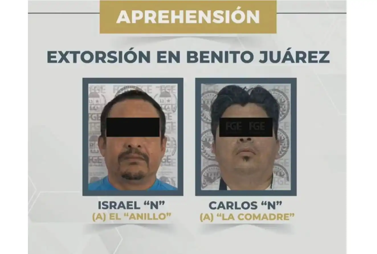 Detienen a pareja que extorsionaba a más de dos docenas de taxistas de Cancún por pagos diarios