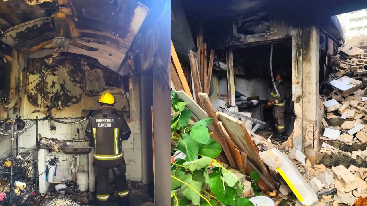 Muere en el hospital dueño de negocio en Cancún herido por explosión de gas LP