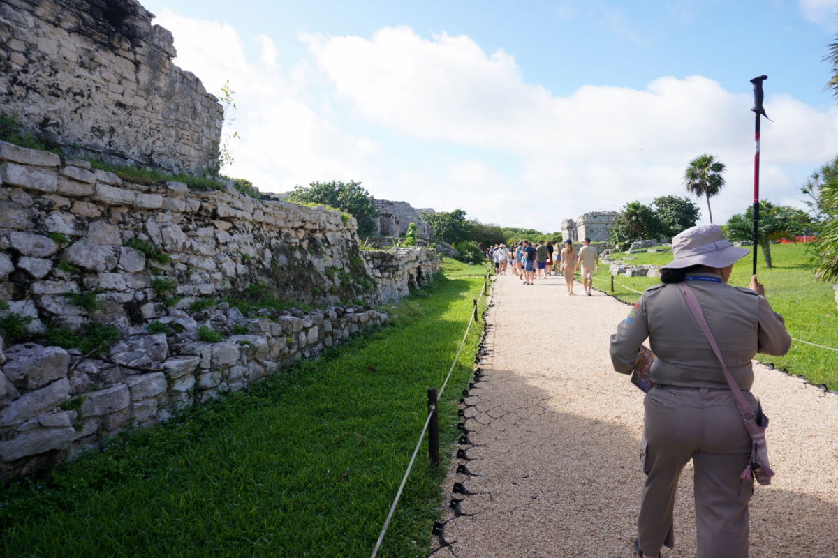 Tulum, Quintana Roo, México Visita guiada a las ruinas de Tulum.