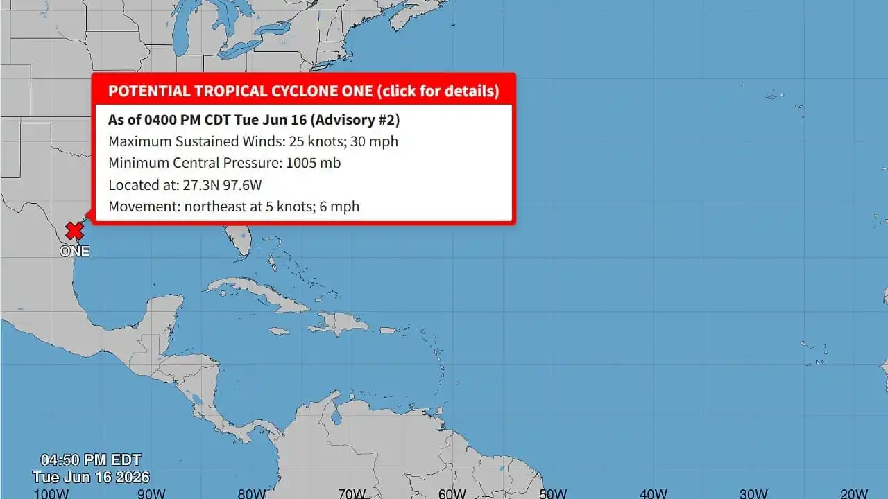 Se desarrolla en el Atlántico la primera tormenta con nombre de la temporada de huracanes de 2026