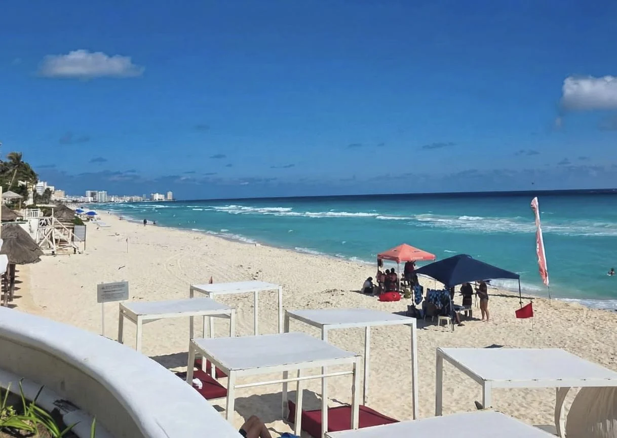 Playa fuera de Sandos Cancún