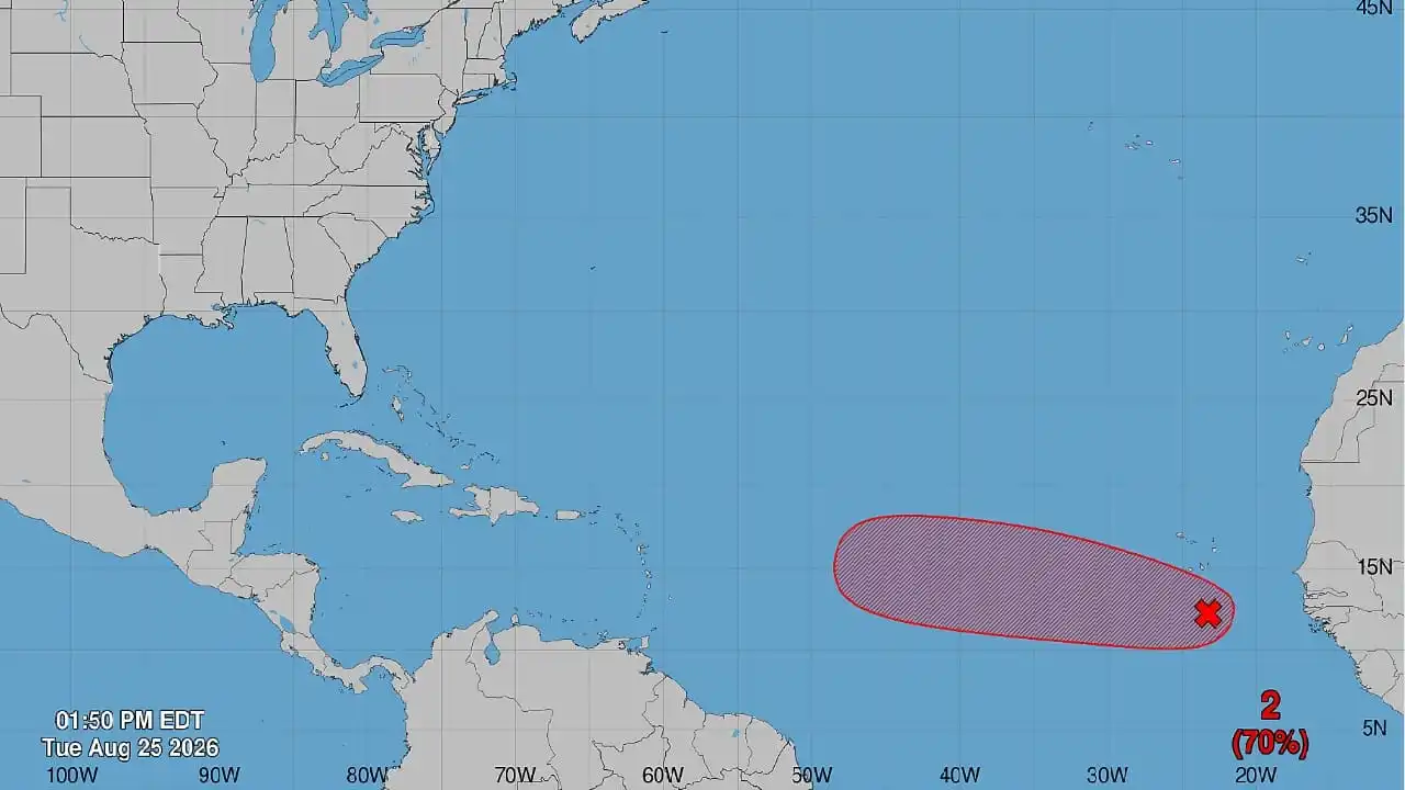 Los disturbios en el Atlántico oriental tropical tienen altas posibilidades de desarrollarse aún más en los próximos días
