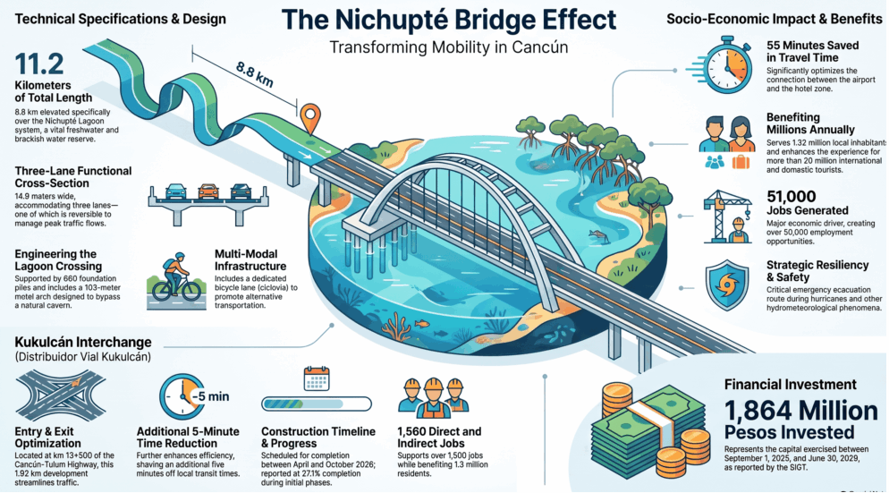 Puente Nichupté en Cancún