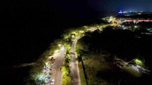 nuevo alumbrado público en el Boulevard Bahía de Chetumal