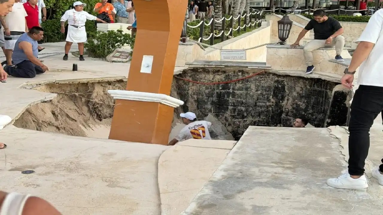 derrumbe en hotel de Cozumel