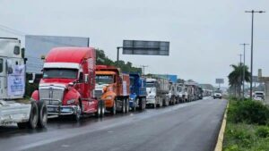 protesta de transportistas en Chetumal
